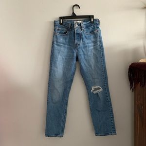 Cropped wedgie fit Levi jeans